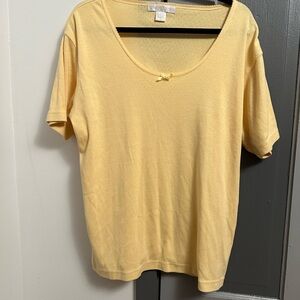 Vintage Cape Isle Knitters Yellow Women's Top